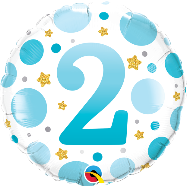 18" - Age 2 Blue Dots