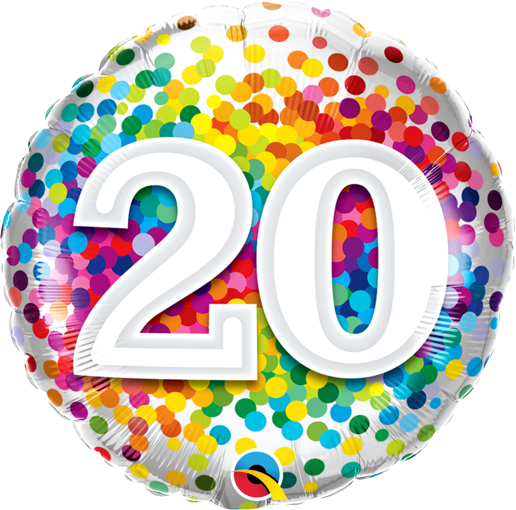 18" - 20 Rainbow Confetti