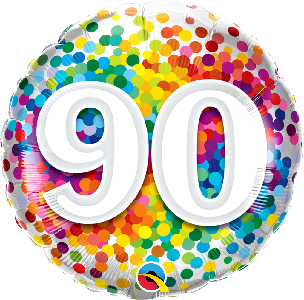 18" - 90 Rainbow Confetti