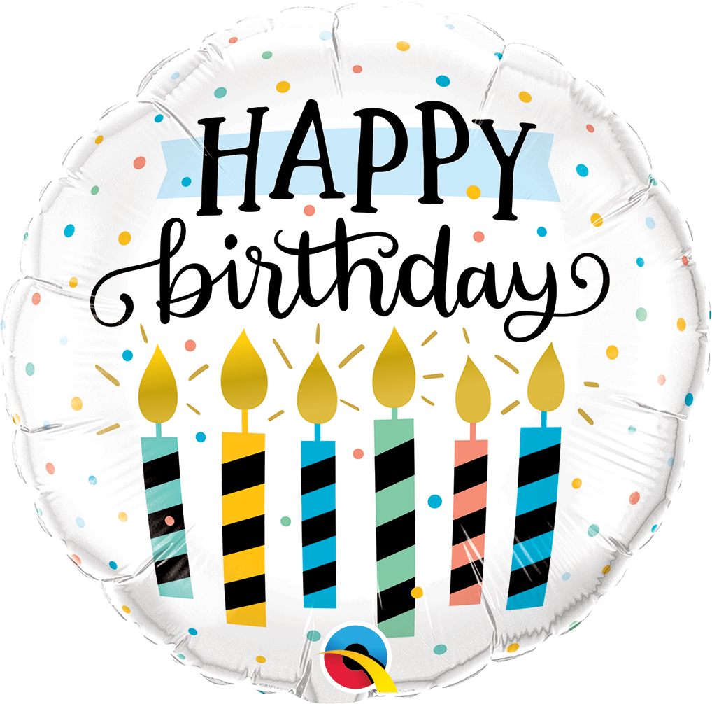 18" - Birthday Candles & Dots