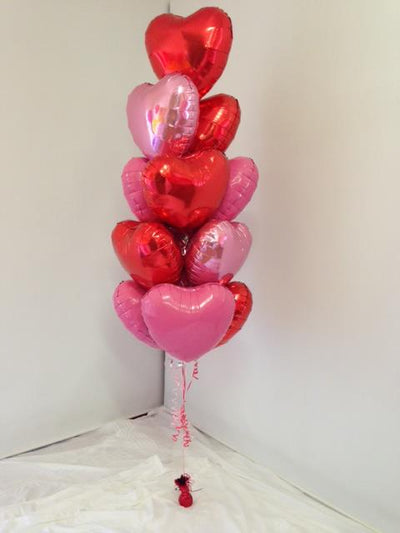 Cluster of 12 18" Heart Balloons