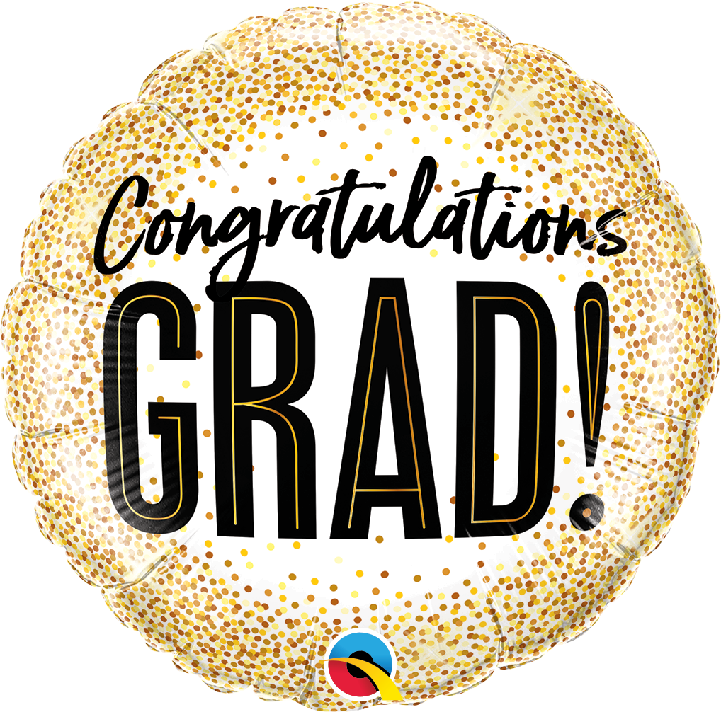 18" - Grad Gold Glitter Dots