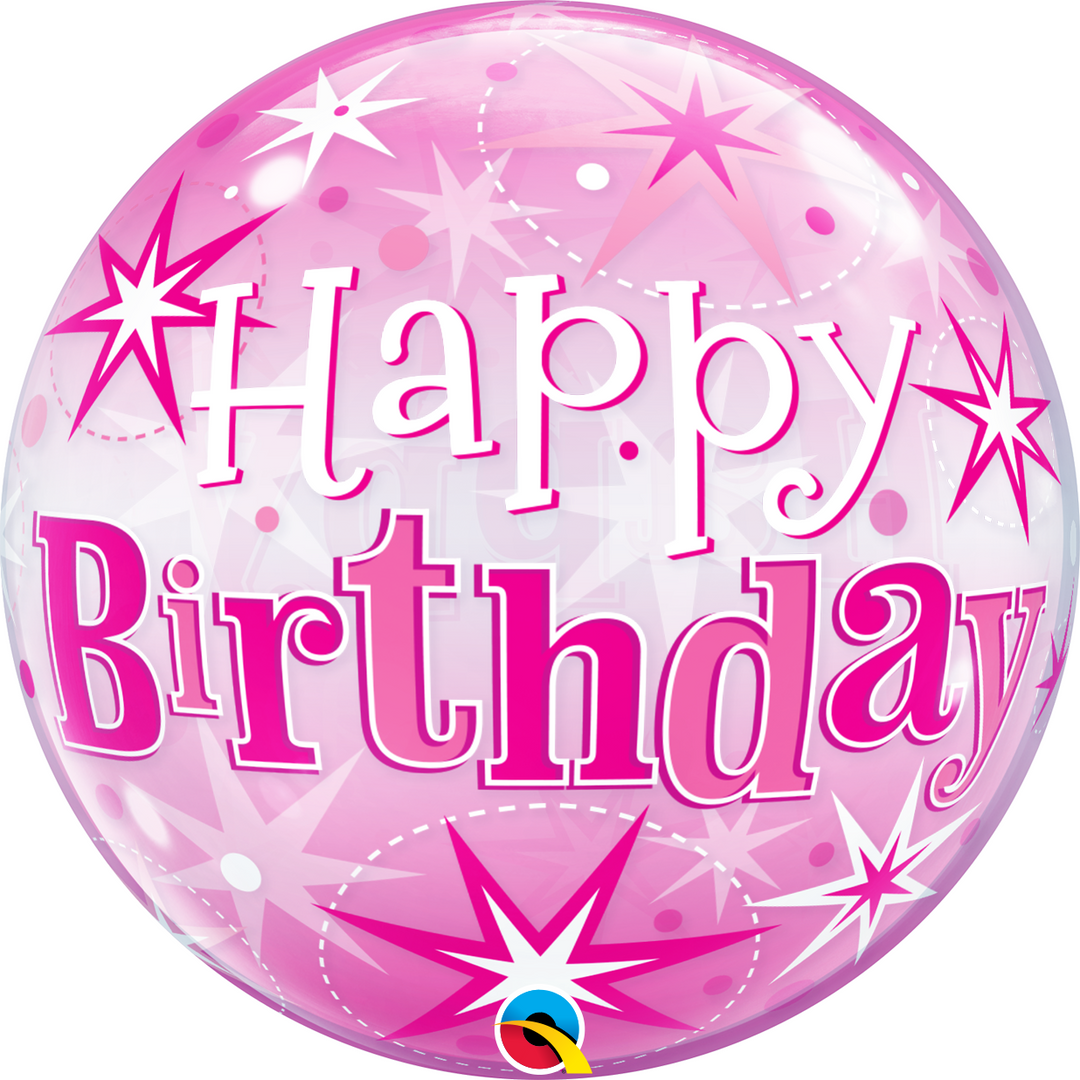 Bubble - Birthday Pink Starburst Sparkle