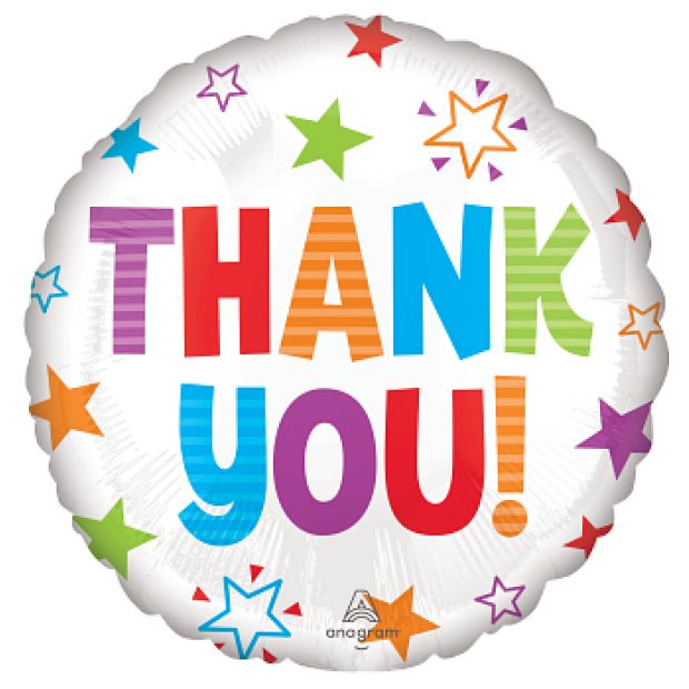 18" - Thank You Colourful Stars