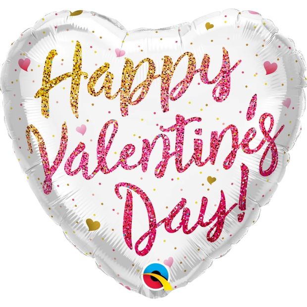 18" - Valentine's Glitter Ombre Heart