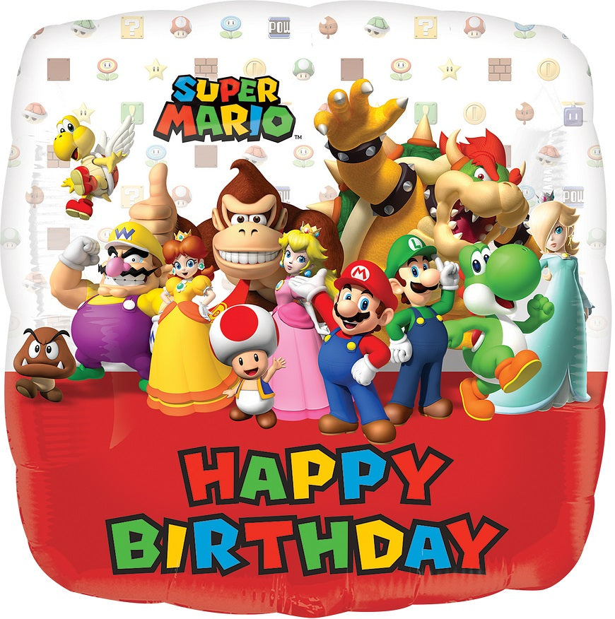 18" - Super Mario Brothers Happy Birthday
