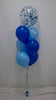 Cluster of 7 Balloons with 16" Confetti