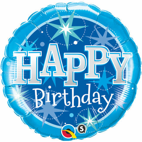 18" - Birthday Blue Sparkle