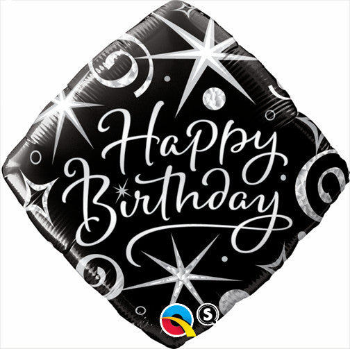 18" - Birthday Elegant Sparkles & Swirls