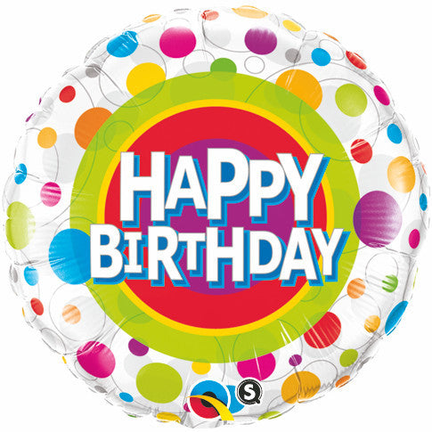 18" - Birthday Colorful Dots