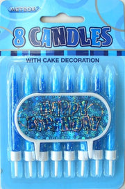 Glitz 8 Candles With Decoration