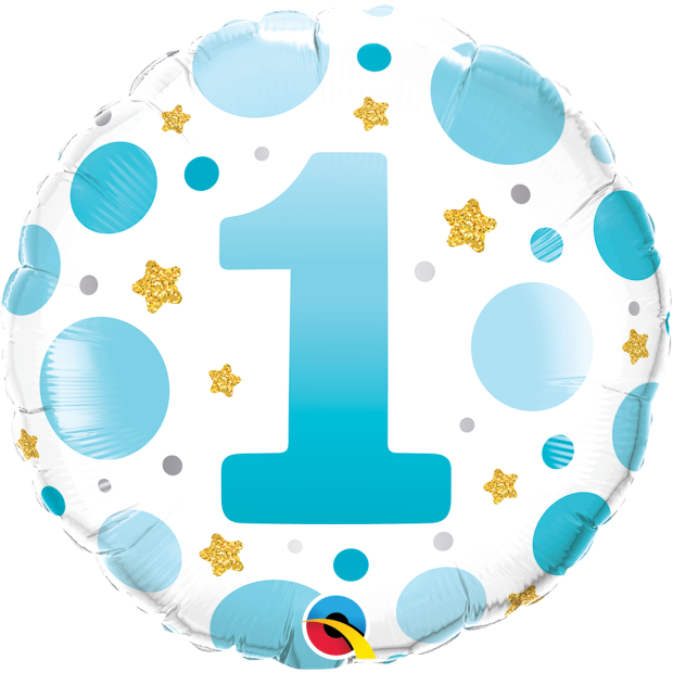 18" - Age 1 Blue Dots