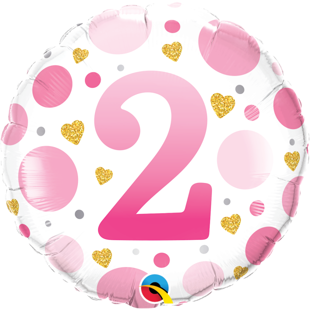 18" - Age 2 Pink Dots