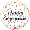 18" - Happy Engagement Gold Dots