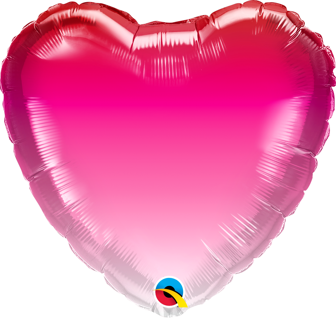 18" - Pink Ombre Heart