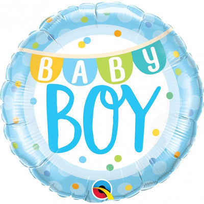 18" - Baby Boy Banner & Dots
