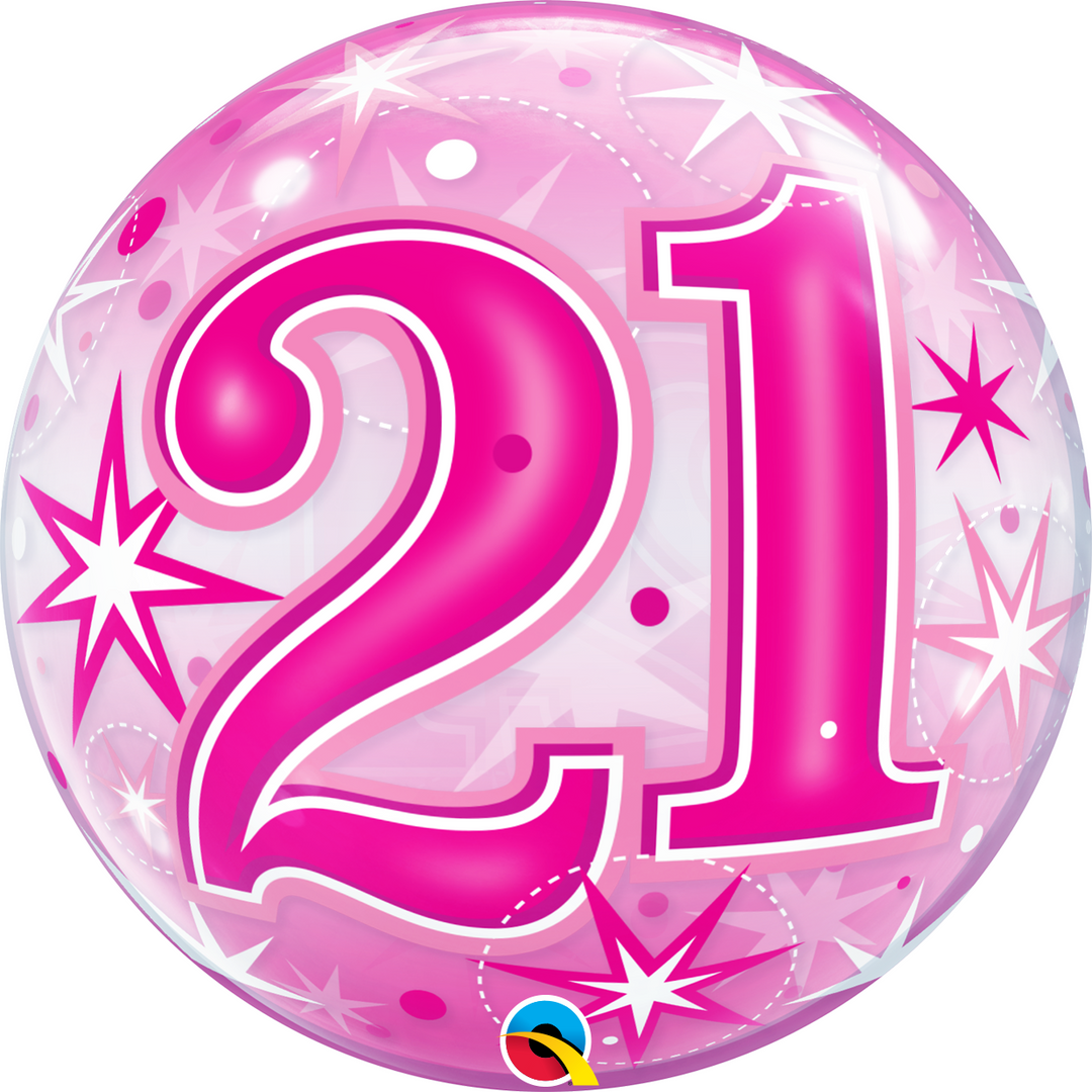 Bubble - 21 Pink Starburst Sparkle