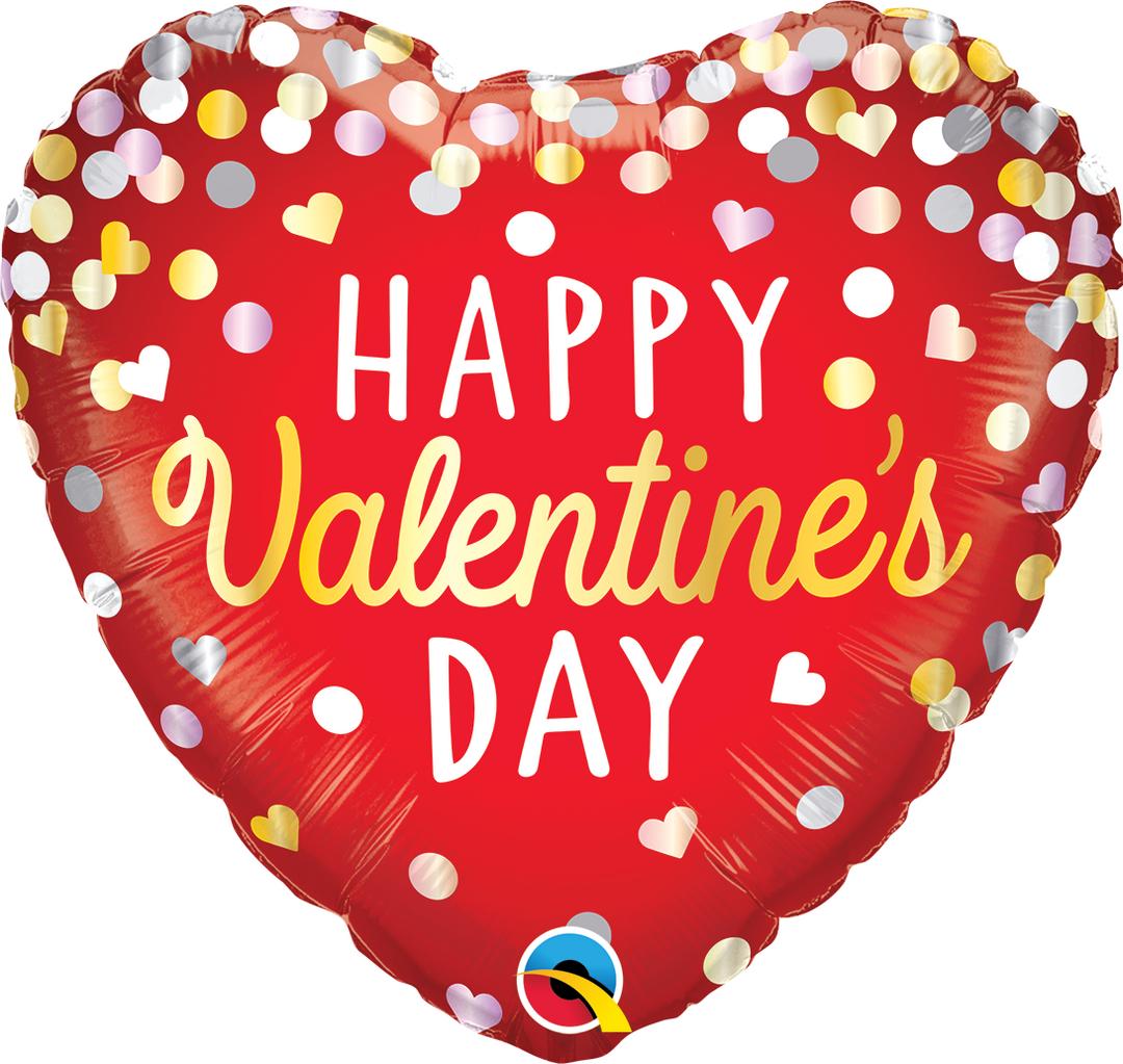 18" - Valentine's Confetti Red