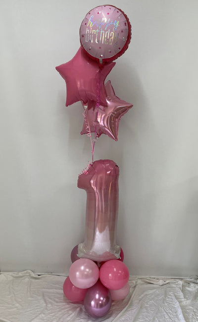 Fabulous Floor Bouquet - Megaloon Ombre 1 Pink