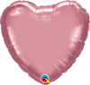 18" - Plain Chrome Heart