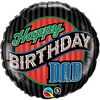 18" - Happy Birthday Dad Stripes